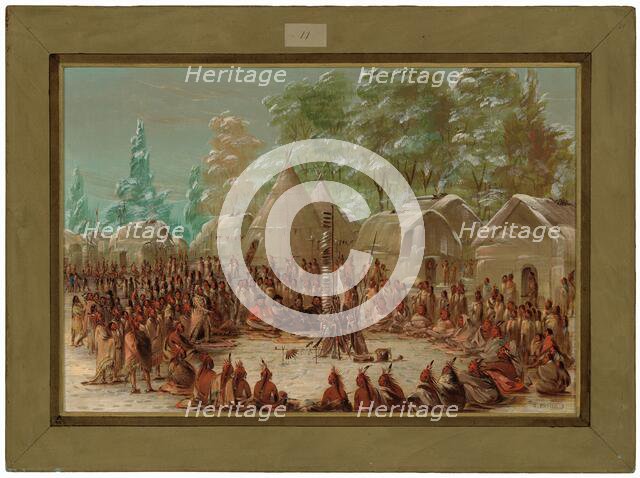 La Salle's Party Feasted in the Illinois Village. January 2, 1680, 1847/1848. Creator: George Catlin.