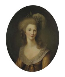 Portrait of Marie Louise of Savoy (1749-1792), Princess of Lamballe, 1779. Creator: Lemoine, Marie-Victoire (1754-1820).