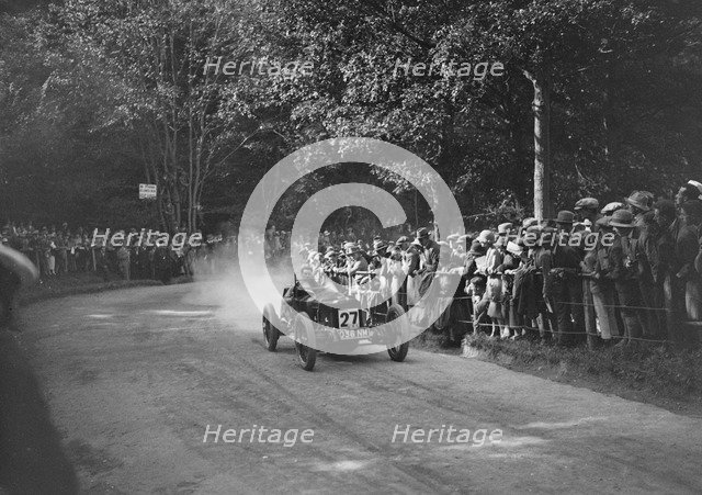Vauxhall TT of Matthew Park competing in the MAC Shelsley Walsh Hillclimb, Worcestershire, 1923. Artist: Bill Brunell.