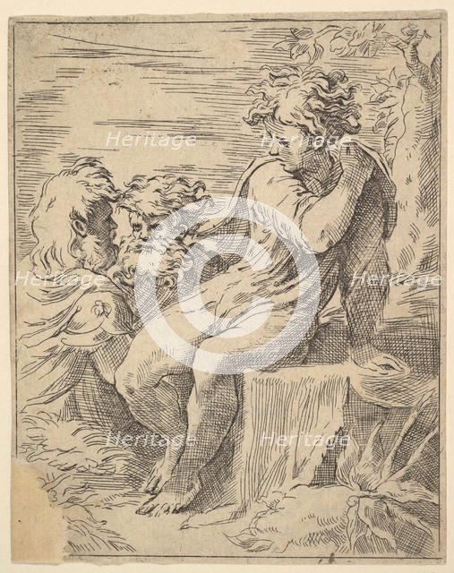 Youth with two Old Men, 17th century. Creator: Unknown.