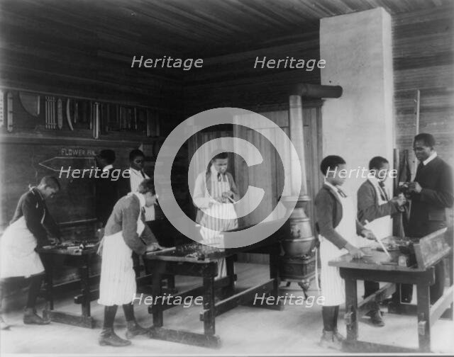 Students in workshop, Tuskegee Institute, Ala., 1902. Creator: Frances Benjamin Johnston.