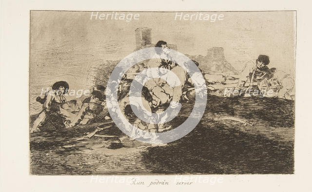 Plate 24 from 'The Disasters of War' (Los Desastres de la Guerra): 'They ..., 1810 (published 1863). Creator: Francisco Goya.