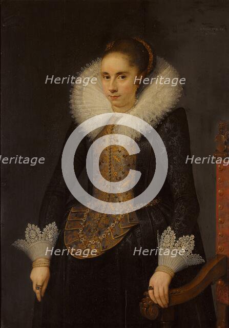 Portrait of Catharina Fourmenois (1598-1665), 1619. Creator: Salomon Mesdach.