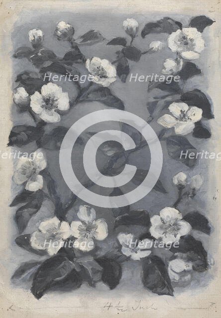 Illustration for Henrik Wergeland, The English Pilot Apple Blossoms, probably 1894. Creator: Wilhelm Peters.