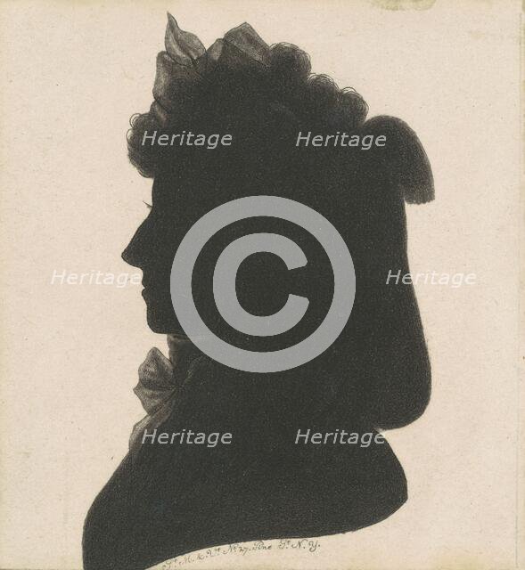 Unidentified Female Silhouette, 1797. Creator: Charles Balthazar Julien Févret de Saint-Mémin.