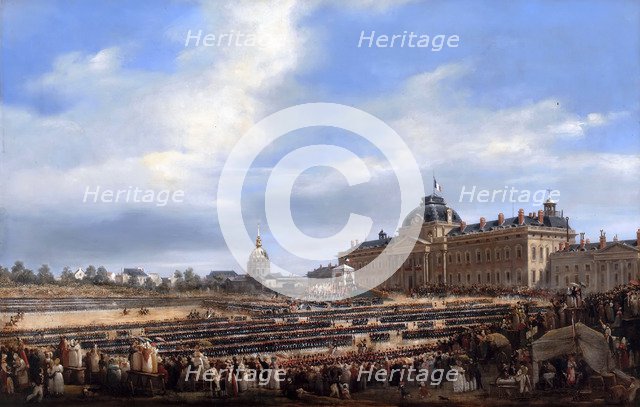 Distribution of flags to the National Guard, August 29, 1830. Artist: Dubois, François (1790-1871)