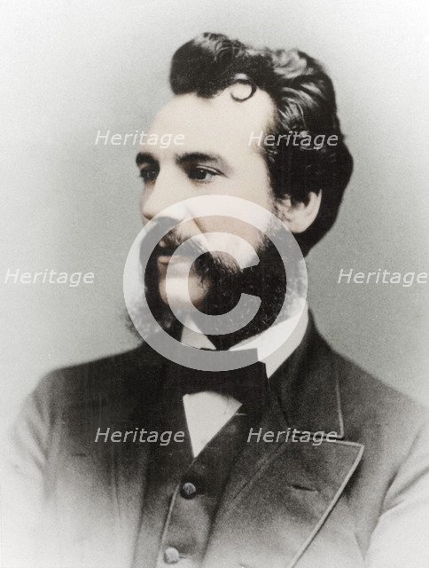 Alexander Graham Bell, Scottish-born American inventor, 19th century. Artist: Unknown
