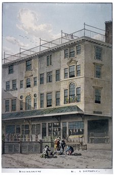 Billingsgate Market, City of London, c1810.            Artist: George Shepherd