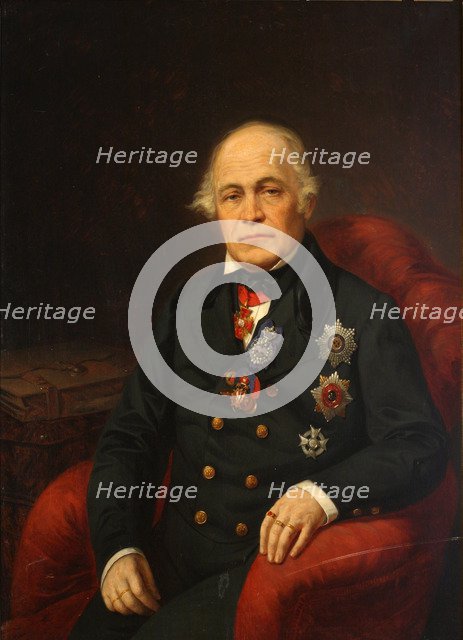 Portrait of Count Dmitry Nikolayevich Bludov (1785-1864), Mid of the 19th cen.. Artist: Anonymous  