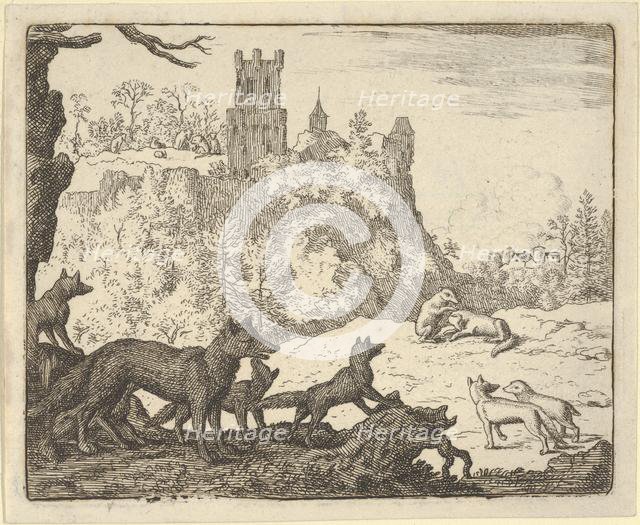 Renard Leaves with the badger, 1650-75. Creator: Allart van Everdingen.