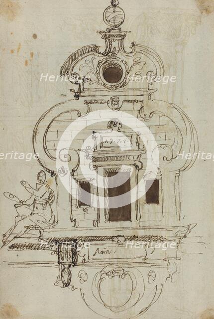 Wall Monument with an Armillary Sphere [verso], 1571. Creator: Unknown.