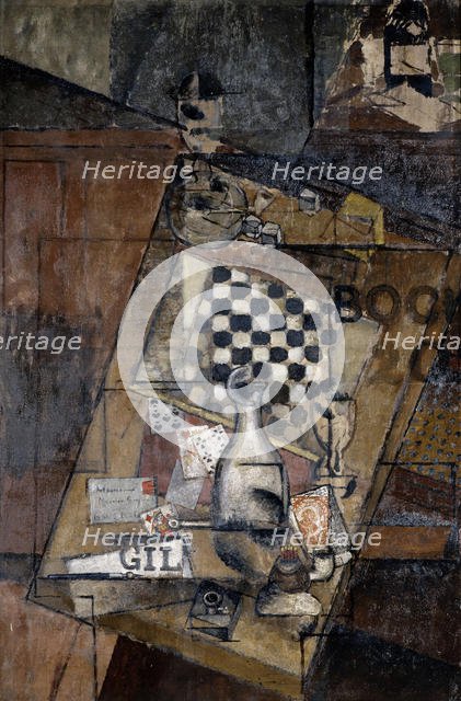 'Still Life with a Chessboard', 1912.  Artist: Louis Marcoussis