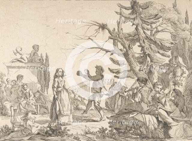 Impromtu Dance (Le Bal improvisé), 1742. Creator: Jean-Baptiste-Marie Pierre.