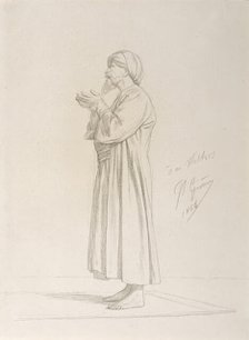 Arab Standing in Prayer, 1864. Creator: Jean-Leon Gerome.
