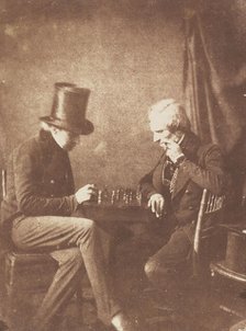 The Chess Players, ca. 1845. Creator: Likely by Antoine-François-Jean Claudet.