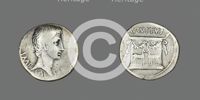 Cistophoric Tetradrachm (Coin) Portraying Emperor Augustus, about 25 BCE. Creator: Unknown.