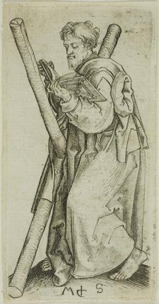 St. Andrew, from Apostles, n.d. Creator: Martin Schongauer.