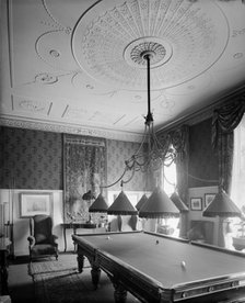 Billiard room at 24 Bedford Square, Camden, London, 1902. Artist: Bedford Lemere and Company