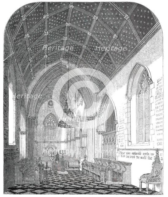 Interior of the Church of St. Stephen, Rochester-Row, Westminster, 1850. Creator: Unknown.