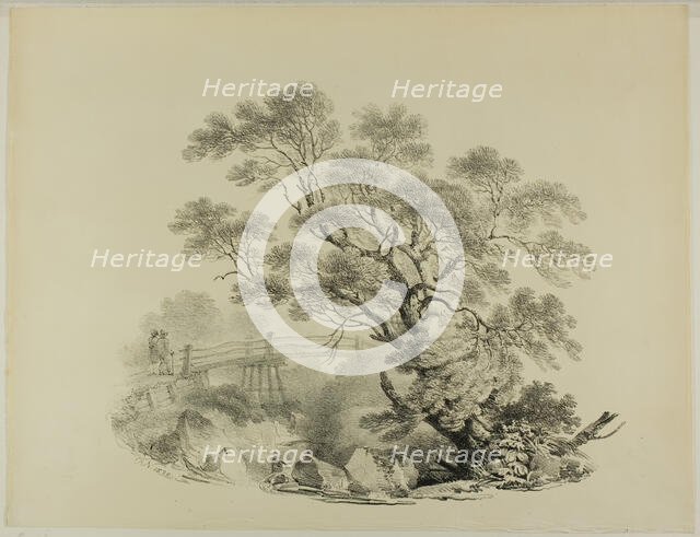 Tree and Footbridge, 1820. Creator: Francis Nicholson.