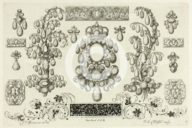 Designs for Jewelry, before 1697. Creator: Johann Andreas Pfeffel.