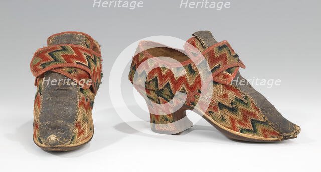 Shoes, British, 1700-1729. Creator: Unknown.