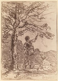 Young Woman and Death (La Jeune Fille et la Mort), 1854. Creator: Jean-Baptiste-Camille Corot.