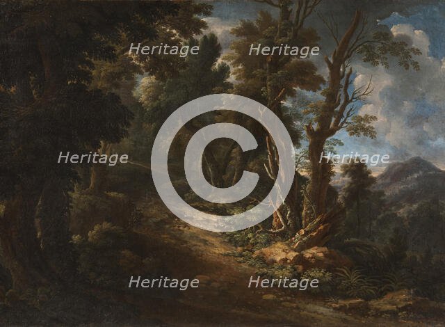 Landscape with a Road through a Forest, c17th century. Creator: Unknown.