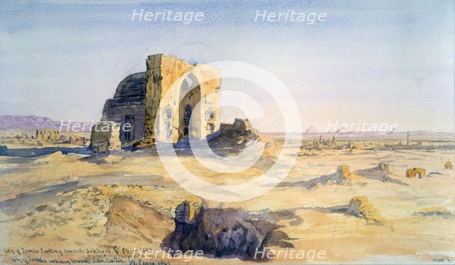 'City of Tombs, Looking towards Sakkara, Cairo', Egypt, 1863.  Artist: Charles Emile de Tournemine