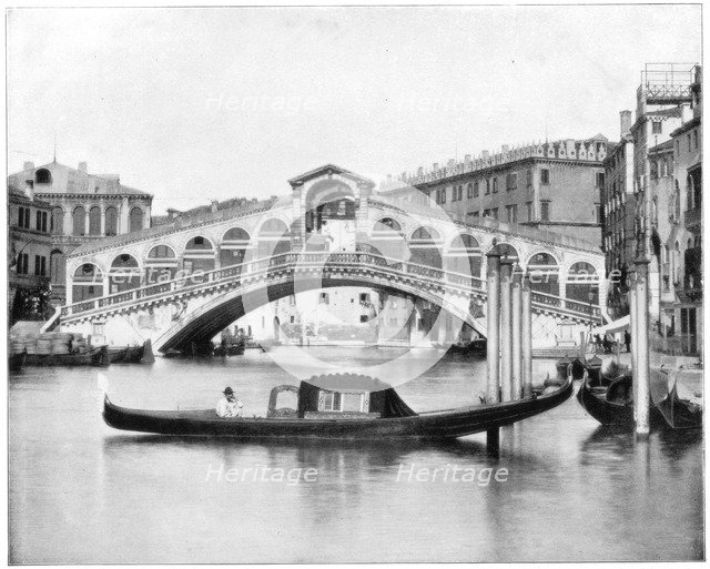 The Rialto, Venice, late 19th century.Artist: John L Stoddard