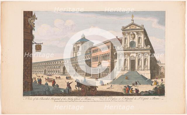 View of the Church of Santo Spirito in Sassia in Rome, 1750. Creator: Thomas Bowles.