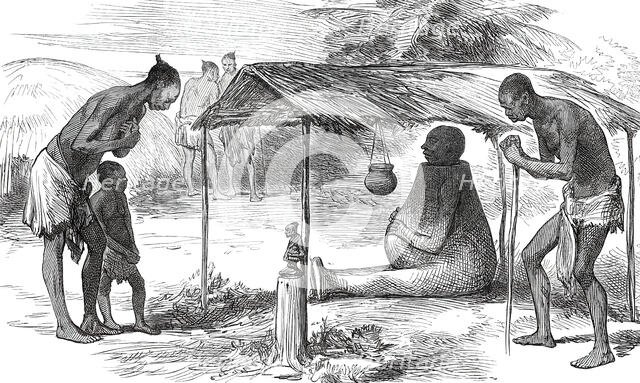 Lieutenant Cameron's Travels in Central Africa: Clay Idol at Bwarwé...1876. Creator: Unknown.