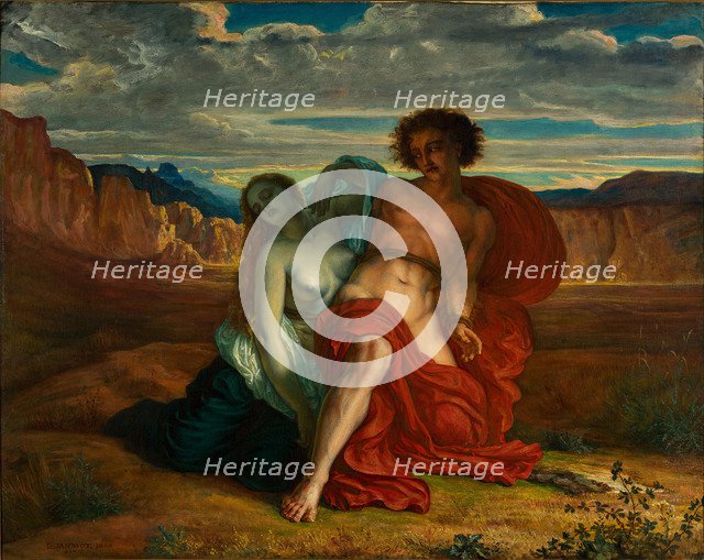 The Torture of Mezentius, 1864. Artist: Janmot, Louis (1814-1892)