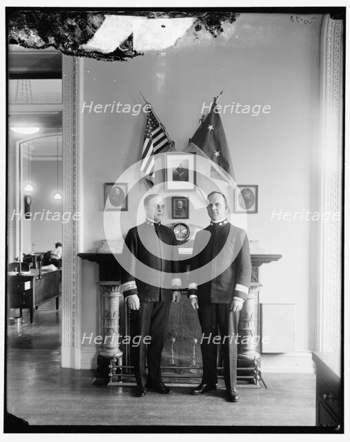 Admiral Samuel McGowan & C.J. Peoples, between 1910 and 1920.  Creator: Harris & Ewing.