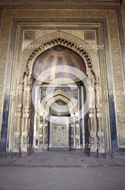 Interior of Mughal Mosque, Delhi, India. Artist: Unknown