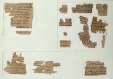 Papyri Fragments, Coptic, 7th century. Creator: Unknown.