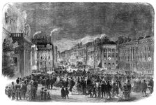 The Peace Illuminations - Waterloo-Place, 1856.  Creator: Unknown.