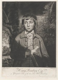 Henry Bunbury Esq-r., Youngest Son of the late Sir William Bunbury, ca. 1769. Creator: Thomas Blackmore.