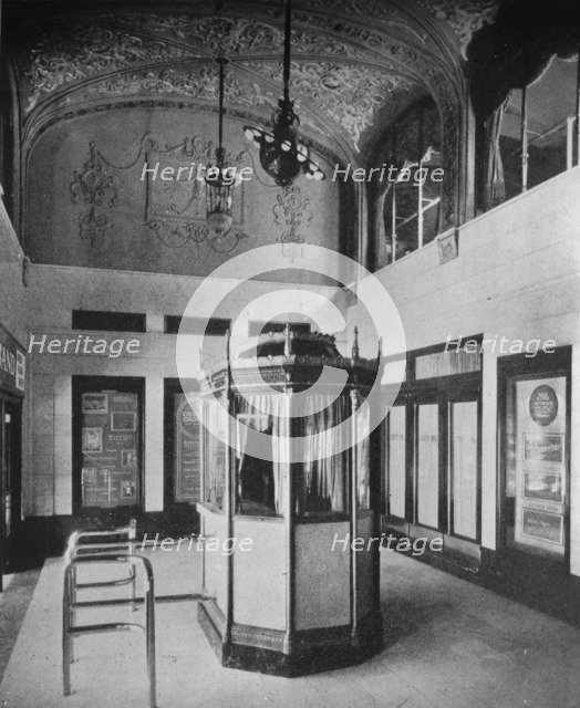 Ticket booth and lobby, World Theater, Omaha, Nebraska, 1925. Artist: Unknown.
