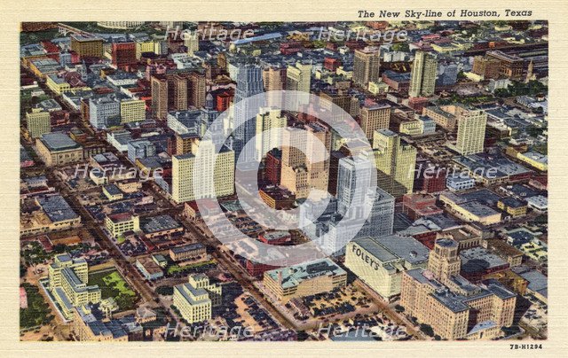 'Skyline of Houston, Texas, USA, 1947. Artist: Unknown