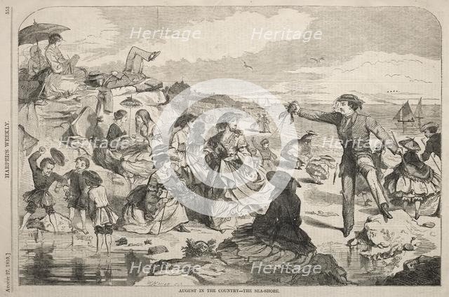 August in the Country - The Seashore, 1859. Creator: Winslow Homer (American, 1836-1910).