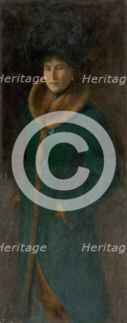 Portrait of Baroness Fleshová, 1901. Creator: Karol Pongrácz.