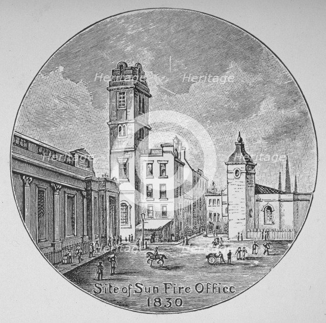 Bartholomew Lane, City of London, 1830. Artist: Anon