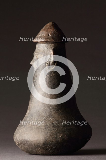 Pottery Cinerary Urn, 1300-700 BC. Artist: Prehistoric art  