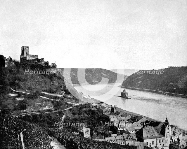 The Rhine, Gutenfels, and the Pfalz, Germany, 1893.Artist: John L Stoddard