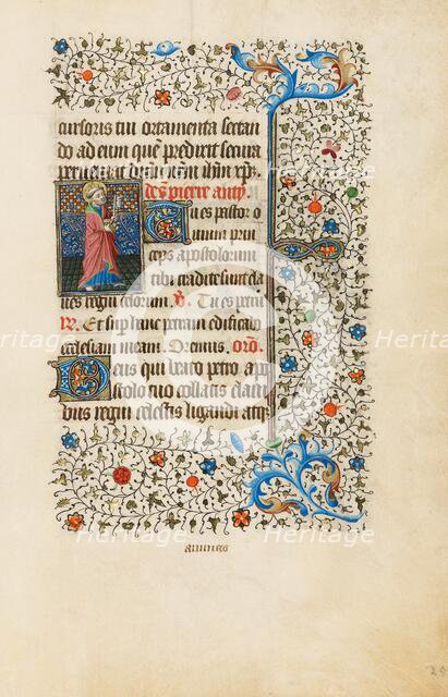 Saint Peter with the Key of Heaven; Book of Hours, about 1440-1450. Creator: Workshop of the Bedford Master.