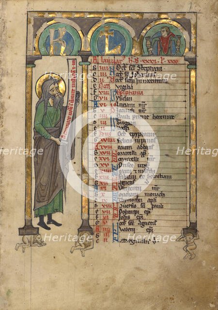 Hosea; Psalter, about 1240-1250. Creator: Unknown.
