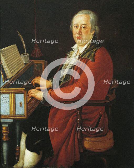 Portrait of the composer Domenico Cimarosa (1749-1801), 1785. Creator: Candido, Francesco Saverio (1768-1807).