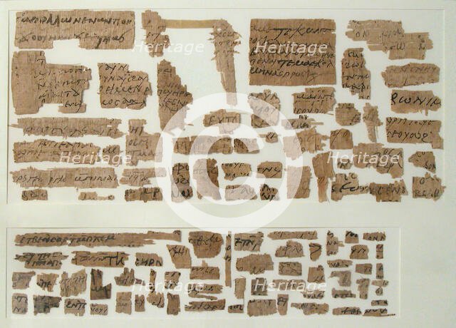 Papyri Fragments, Coptic, 7th century. Creator: Unknown.