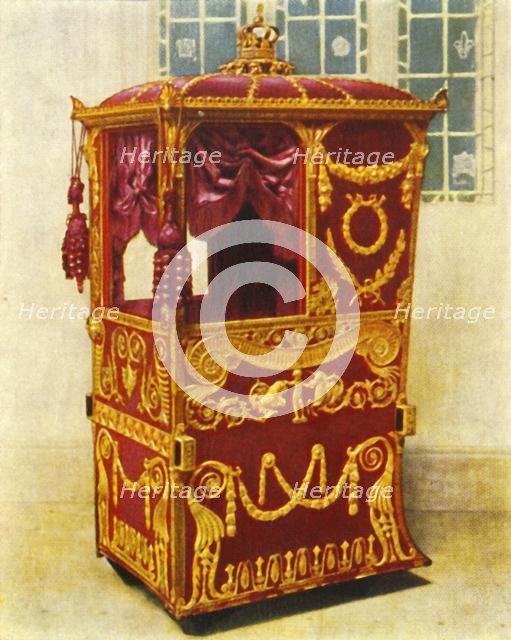 'Queen Charlotte's Sedan Chair', 1938. Creator: Unknown.